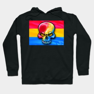 Pansexual Pride Skull and Flag Hoodie